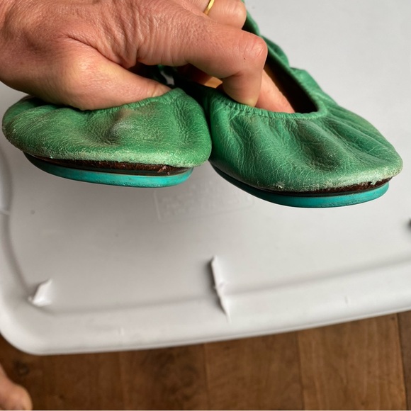 Tieks Emerald Green Leather Flats - Picture 2 of 4